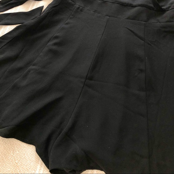 Express Wrap Front Skort Romper with Bow - Picture 10 of 17